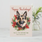 ドイツの羊飼い犬クリスマスハッピーパウィーデイズ シーズンカード (スタンド正面)