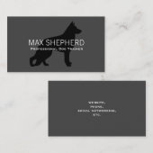 ドイツの羊飼い犬シルエット黒オングレー 名刺 (正面/裏面)