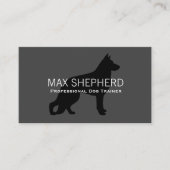 ドイツの羊飼い犬シルエット黒オングレー 名刺 (正面)