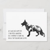 ドイツの羊飼い犬ブラック サンキューカード (正面)