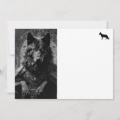 ドイツの羊飼い犬ブラック サンキューカード (裏面)