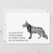 ドイツの羊飼い犬ブラック サンキューカード (正面)