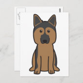 ドイツの羊飼い犬マンガ ポストカード (正面/裏面)