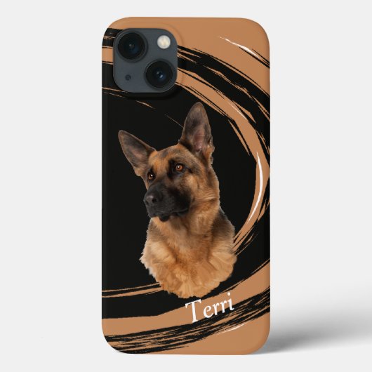 ドイツの羊飼い犬抽象芸術旋回ケース – メイトiPhon Case-Mate iPhoneケース (裏面)