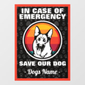 ドイツの羊飼い犬救の風が起こった場合 ウィンドウサイン (シート)