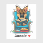 ドイツの羊飼い犬読は本だ シール (シート)