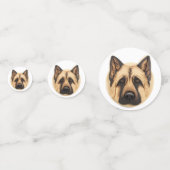 ドイツの羊飼い犬3D インスパイア コンフェッティ (裏面)