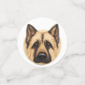 ドイツの羊飼い犬3D インスパイア コンフェッティ (スモール正面)