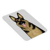 ドイツの羊飼い犬 | かわいいGSD | ペット好きの芸術 マグネット (右側)