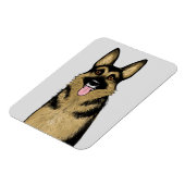 ドイツの羊飼い犬 | かわいいGSD | ペット好きの芸術 マグネット (左側)