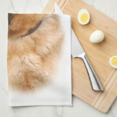 ドイツの羊飼い犬 キッチンタオル (四つ折り)