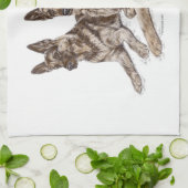 ドイツの羊飼い犬 キッチンタオル (折り畳み)