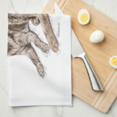 ドイツの羊飼い犬 キッチンタオル (四つ折り)