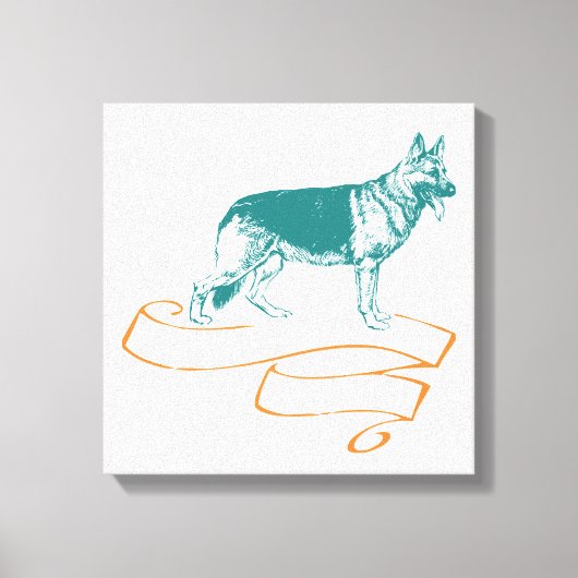 ドイツの羊飼い犬 キャンバスプリント (正面)