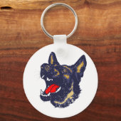 ドイツの羊飼い犬 キーホルダー (正面)