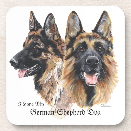 ドイツの羊飼い犬 コースター (正面)