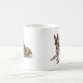 ドイツの羊飼い犬 コーヒーマグカップ (中央)