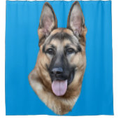 ドイツの羊飼い犬 シャワーカーテン (正面)