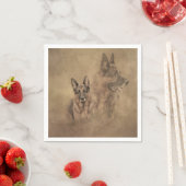 ドイツの羊飼い犬 スタンダードカクテルナプキン (インサイチュ)