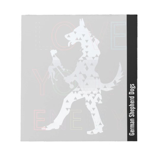 ドイツの羊飼い犬 ノートパッド (正面)
