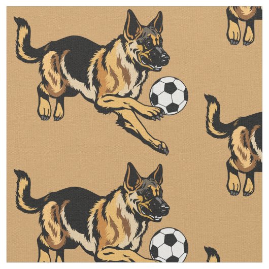 ドイツの羊飼い犬 ファブリック (クローズアップ)