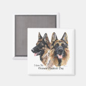 ドイツの羊飼い犬 マグネット (正面/裏面)