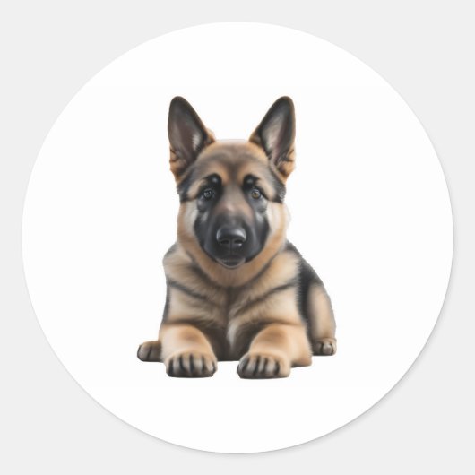 ドイツの羊飼い犬 ラウンドシール (正面)