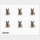 ドイツの羊飼い犬 ラウンドシール (シート)