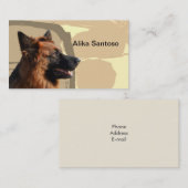 ドイツの羊飼い犬 名刺 (正面/裏面)