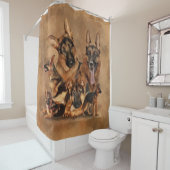 ドイツの羊飼い犬-子犬、若い、大人 シャワーカーテン (インサイチュ)