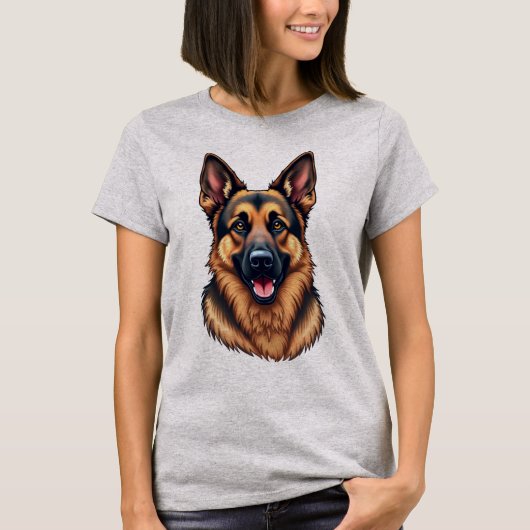 ドイツの羊飼い犬 – 忠実知性がある&犬の愛 Tシャツ (正面)