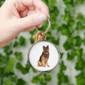 ドイツの羊飼い犬、真っ直ぐに包んだデザイン、 キーホルダー (手)