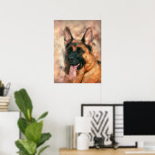 ドイツの羊飼い犬 – GSD ポスター (ホームオフィス)