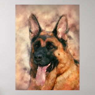 ドイツの羊飼い犬 – GSD ポスター