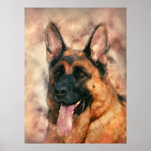 ドイツの羊飼い犬 – GSD ポスター (正面)