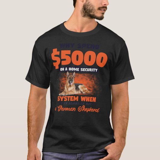 ドイツの羊飼い犬 Tシャツ (正面)