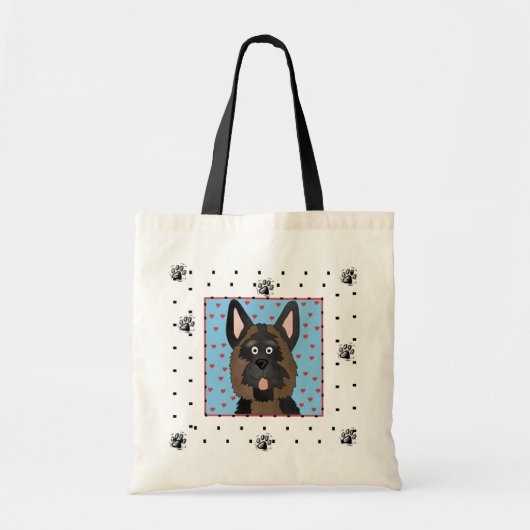 ドイツの羊飼い犬Tシャツとギフト トートバッグ (正面)