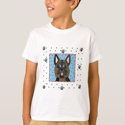 ドイツの羊飼い犬Tシャツとギフト Tシャツ (正面)
