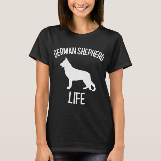 ドイツの羊飼い生活犬の恋人 Tシャツ (正面)