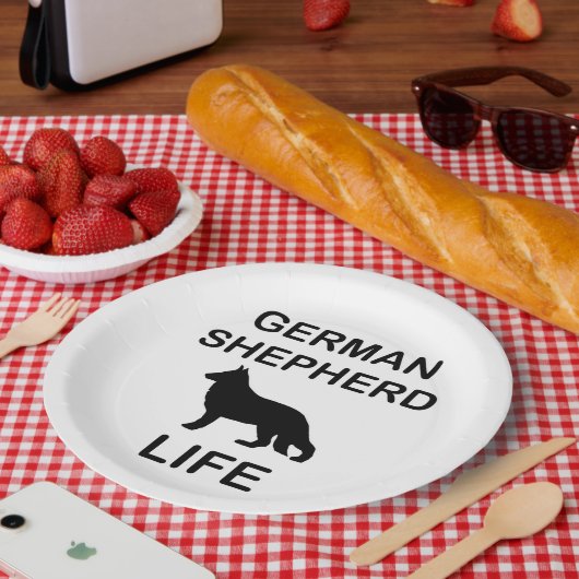 ドイツの羊飼い生活 ペーパープレート (ピクニック)