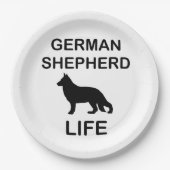 ドイツの羊飼い生活 ペーパープレート (正面)