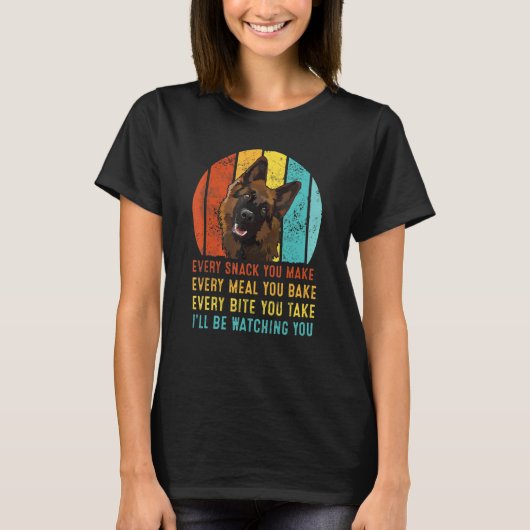 ドイツの羊飼い私が見るスナック Tシャツ (正面)