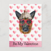 ドイツの羊飼い私のバレンタインデー シーズンポストカード (正面)