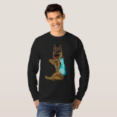 ドイツの羊飼い私は母タトゥーを愛する Tシャツ (正面フル)