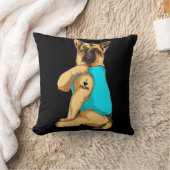 ドイツの羊飼い私は母タトゥーアパレルドッグママ大好き クッション (ブランケット)