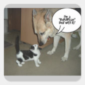 ドイツの羊飼い私はRePUPlican Deal with It! スクエアシール (正面)