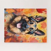 ドイツの羊飼い秋の感謝祭 ジグソーパズル (横)