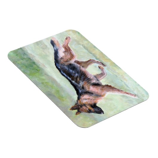 ドイツの羊飼い移動犬のアートマグネット マグネット (右側)