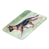 ドイツの羊飼い移動犬のアートマグネット マグネット (左側)