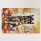 ドイツの羊飼い紅葉感謝祭 ジグソーパズル (横)